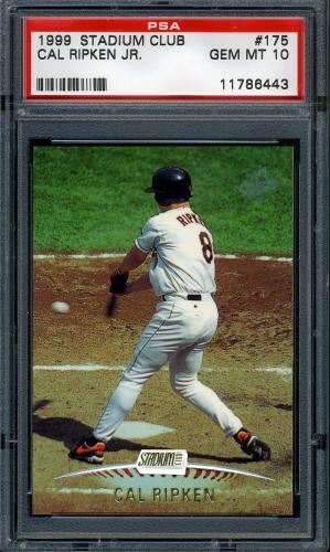 1999 Stadium Club #175 Cal Ripken PSA 10 #11786443