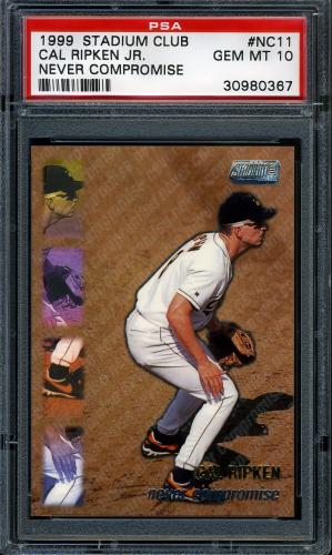 1999 Stadium Club Never Compromise #NC11 Cal Ripken PSA 10 #30980367