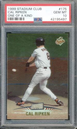 1999 Stadium Club One of a Kind #175 Cal Ripken PSA 10 #42195497
