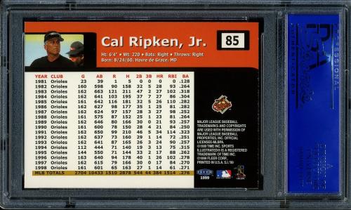 1999 Sports Illustrated #85 Cal Ripken PSA 10 #30980364 - Back