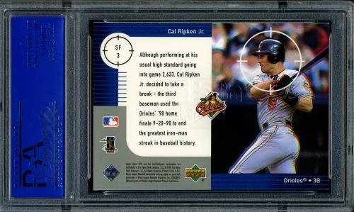 1999 SPx Star Focus #SF3 Cal Ripken PSA 9 #30980366 - Back