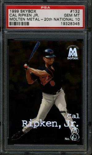 1999 Skybox Molten Metal 20th National #132 Cal Ripken SN PSA 10 #19328345
