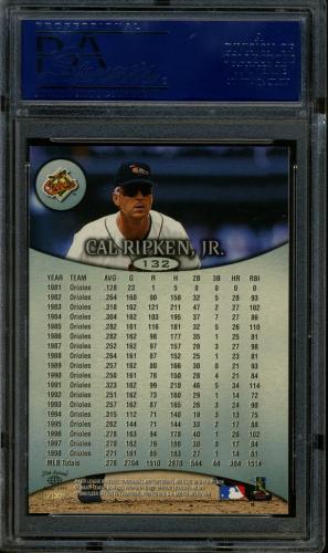 1999 Skybox Molten Metal 20th National #132 Cal Ripken SN PSA 10 #19328345 - Back