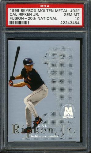 1999 Skybox Molten Metal Fusion - 20th National #032 Cal Ripken SN PSA 10 #22243454