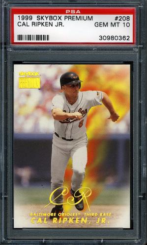 1999 Skybox Premium #208 Cal Ripken PSA 10 #30980362