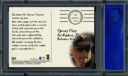1999 Skybox Premium #281 Cal Ripken SF PSA 10 #30980363 - Back