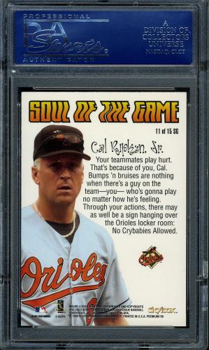 1999 Skybox Premium Soul of the Game #11 Cal Ripken PSA 10 #16547991 - Back