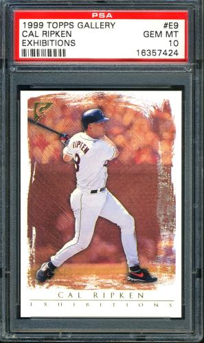 1999 Topps Gallery Exhibitions #E9 Cal Ripken PSA 10 #16357424