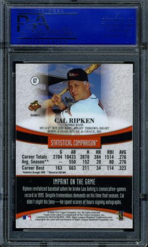 1999 Topps Gold Label Class 1 #67 Cal Ripken PSA 10 #30830516 - Back
