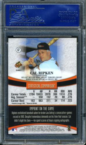 1999 Topps Gold Label Class 3 #67 Cal Ripken PSA 10 #15844220 - Back