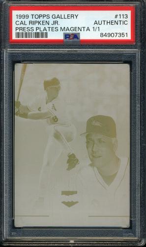 1999 Topps Gallery Press Plates #113 Cal Ripken MAS (Magenta) PSA Authentic #84907351