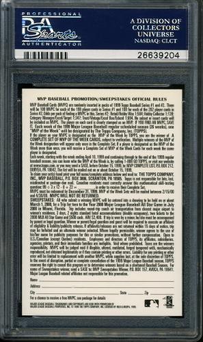 1999 Topps MVP Promotion #270 Cal Ripken PSA 10 #26639204 - Back