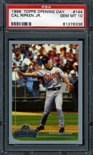 1999 Topps Opening Day #144 Cal Ripken PSA 10 #81276336
