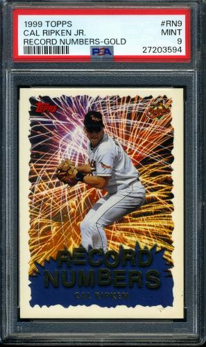 1999 Topps Record Numbers Gold #RN9 Cal Ripken/2632 PSA 9 #27203594