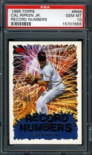 1999 Topps Record Numbers #RN9 Cal Ripken PSA 10 #15707855