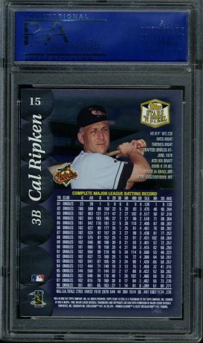 1999 Topps Stars 'N Steel #15 Cal Ripken PSA 10 #31778285 - Back