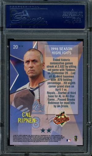 1999 Topps Stars Two Star #20 Cal Ripken PSA 10 #19542940 - Back