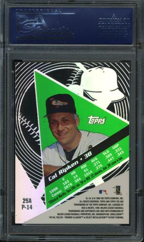 1999 Topps Tek #25A-14 Cal Ripken PSA 9 #20708346 - Back