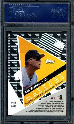 1999 Topps Tek #25B-01 Cal Ripken Away PSA 10 #12040556 - Back