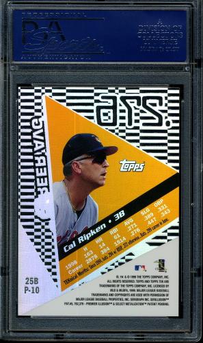 1999 Topps Tek #25B-10 Cal Ripken Away PSA 10 #12532960 - Back
