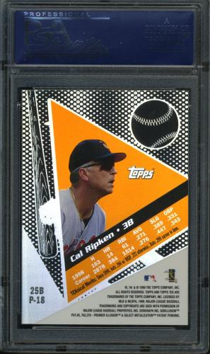 1999 Topps Tek #25B-18 Cal Ripken Away PSA 10 #20708349 - Back
