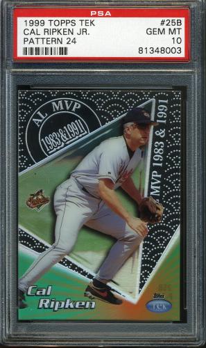 1999 Topps Tek #25B-24 Cal Ripken Away PSA 10 #81348003
