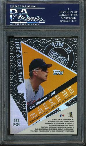 1999 Topps Tek #25B-24 Cal Ripken Away PSA 10 #81348003 - Back