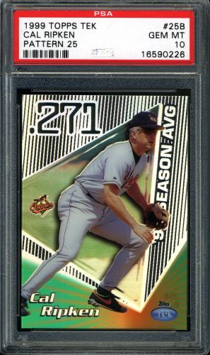 1999 Topps Tek #25B-25 Cal Ripken Away PSA 10 #16590226