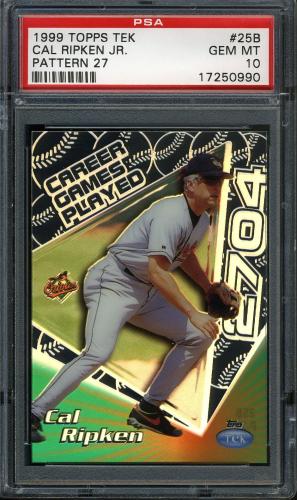 1999 Topps Tek #25B-27 Cal Ripken Away PSA 10 #17250990
