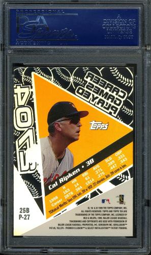 1999 Topps Tek #25B-27 Cal Ripken Away PSA 10 #17250990 - Back