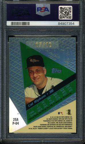 1999 Topps Tek Gold #25A-04 Cal Ripken PSA 9 #84907354 - Back