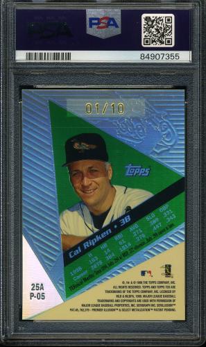 1999 Topps Tek Gold #25A-05 Cal Ripken PSA 9 #84907355 - Back