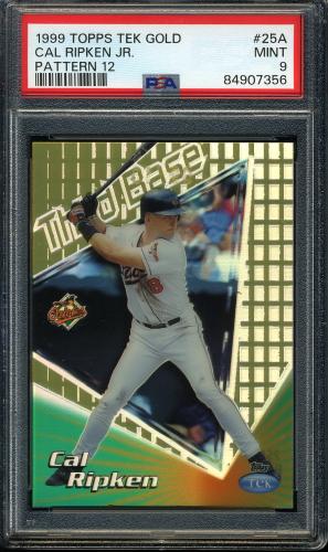 1999 Topps Tek Gold #25A-12 Cal Ripken PSA 9 #84907356