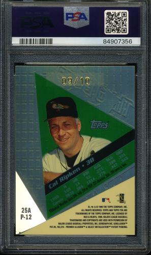 1999 Topps Tek Gold #25A-12 Cal Ripken PSA 9 #84907356 - Back