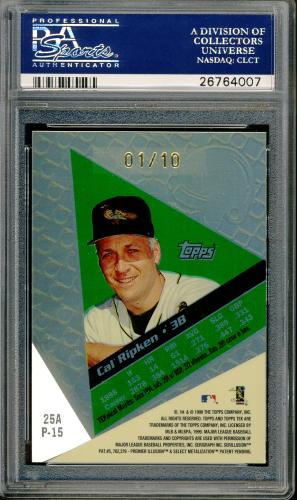 1999 Topps Tek Gold #25A-15 Cal Ripken PSA 10 #26764007 - Back