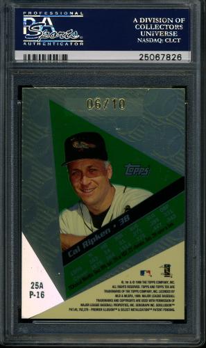 1999 Topps Tek Gold #25A-16 Cal Ripken PSA 9 #25067826 - Back