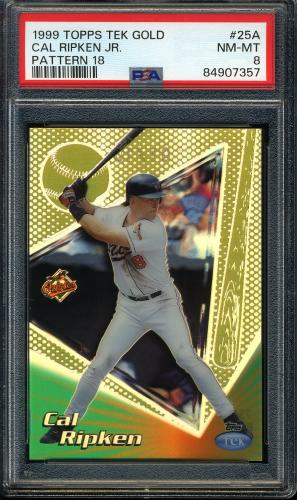 1999 Topps Tek Gold #25A-18 Cal Ripken PSA 8 #84907357