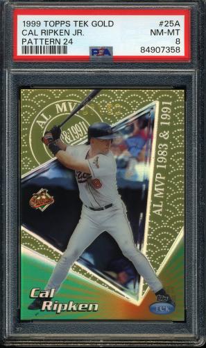 1999 Topps Tek Gold #25A-24 Cal Ripken PSA 8 #84907358