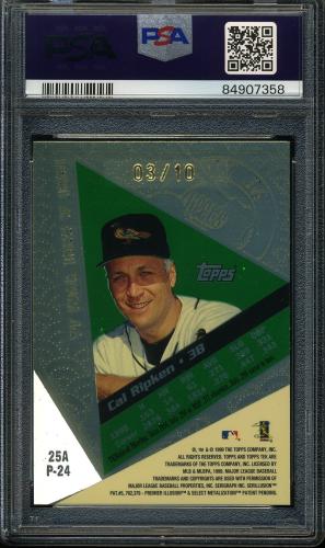1999 Topps Tek Gold #25A-24 Cal Ripken PSA 8 #84907358 - Back