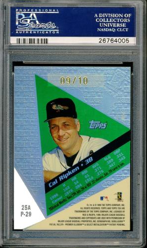 1999 Topps Tek Gold #25A-29 Cal Ripken PSA 10 #26764005 - Back