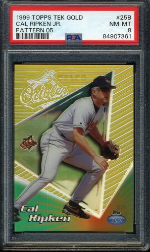 1999 Topps Tek Gold #25B-05 Cal Ripken Away PSA 8 #84907361