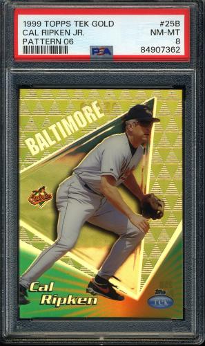 1999 Topps Tek Gold #25B-06 Cal Ripken Away PSA 8 #84907362