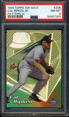 1999 Topps Tek Gold #25B-14 Cal Ripken Away PSA 8 #84907363
