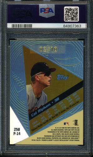 1999 Topps Tek Gold #25B-14 Cal Ripken Away PSA 8 #84907363 - Back