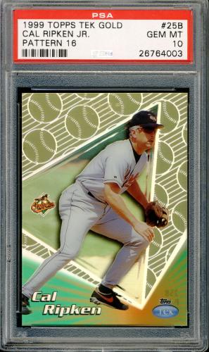 1999 Topps Tek Gold #25B-16 Cal Ripken Away PSA 10 #26764003