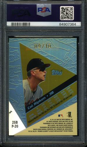 1999 Topps Tek Gold #25B-20 Cal Ripken Away PSA 9 #84907364 - Back