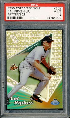 1999 Topps Tek Gold #25B-29 Cal Ripken Away PSA 9 #26764009