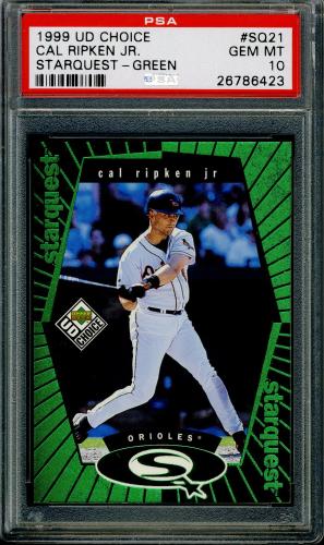 1999 UD Choice StarQuest Green #SQ21 Cal Ripken PSA 10 #26786423