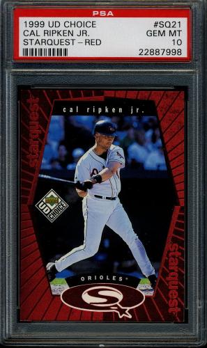 1999 UD Choice StarQuest Red #SQ21 Cal Ripken PSA 10 #22887998