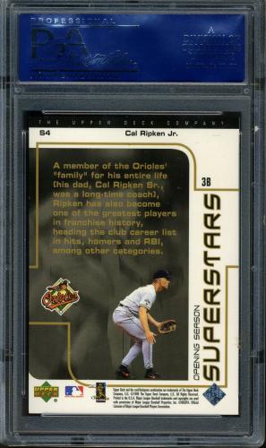 1999 UD Choice Superstars #S4 Cal Ripken Jr PSA 10 #14190830 - Back